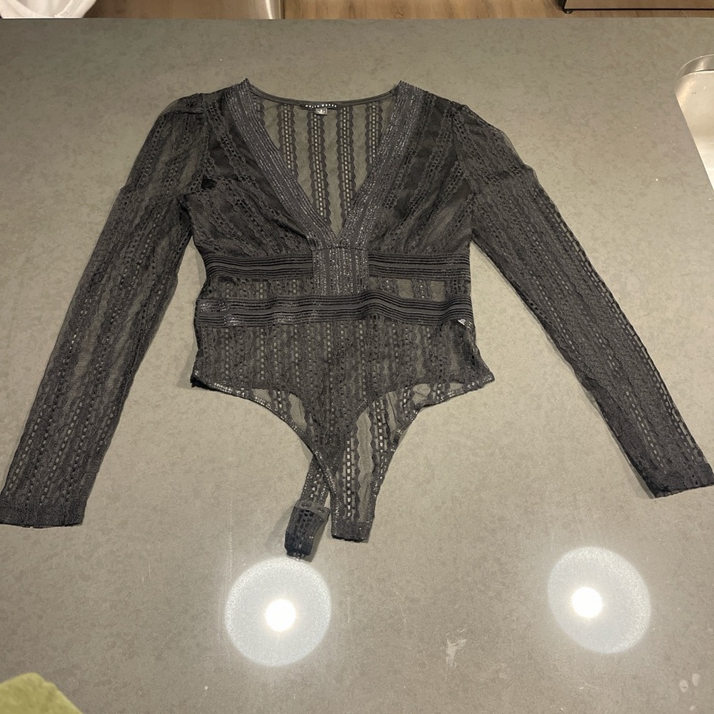 Elegant Black Lace Bodysuit